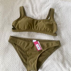 sparkly green bikini set from target(bottoms never been worn)